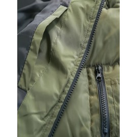 Men's Olive Green Winter Bomber Jacket - Luxurious Warmth and Rugged Style | Advanced Thermal Insulation, Wind & Water-Resistant, Multi-Functional Pockets for Enhanced Practicality