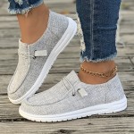 Women's Solid Color Sneakers, Casual Lace Up Outdoor Shoes, Women's Lightweight Low Top Shoes