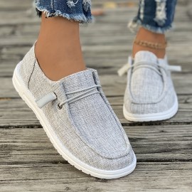 Women's Solid Color Sneakers, Casual Lace Up Outdoor Shoes, Women's Lightweight Low Top Shoes