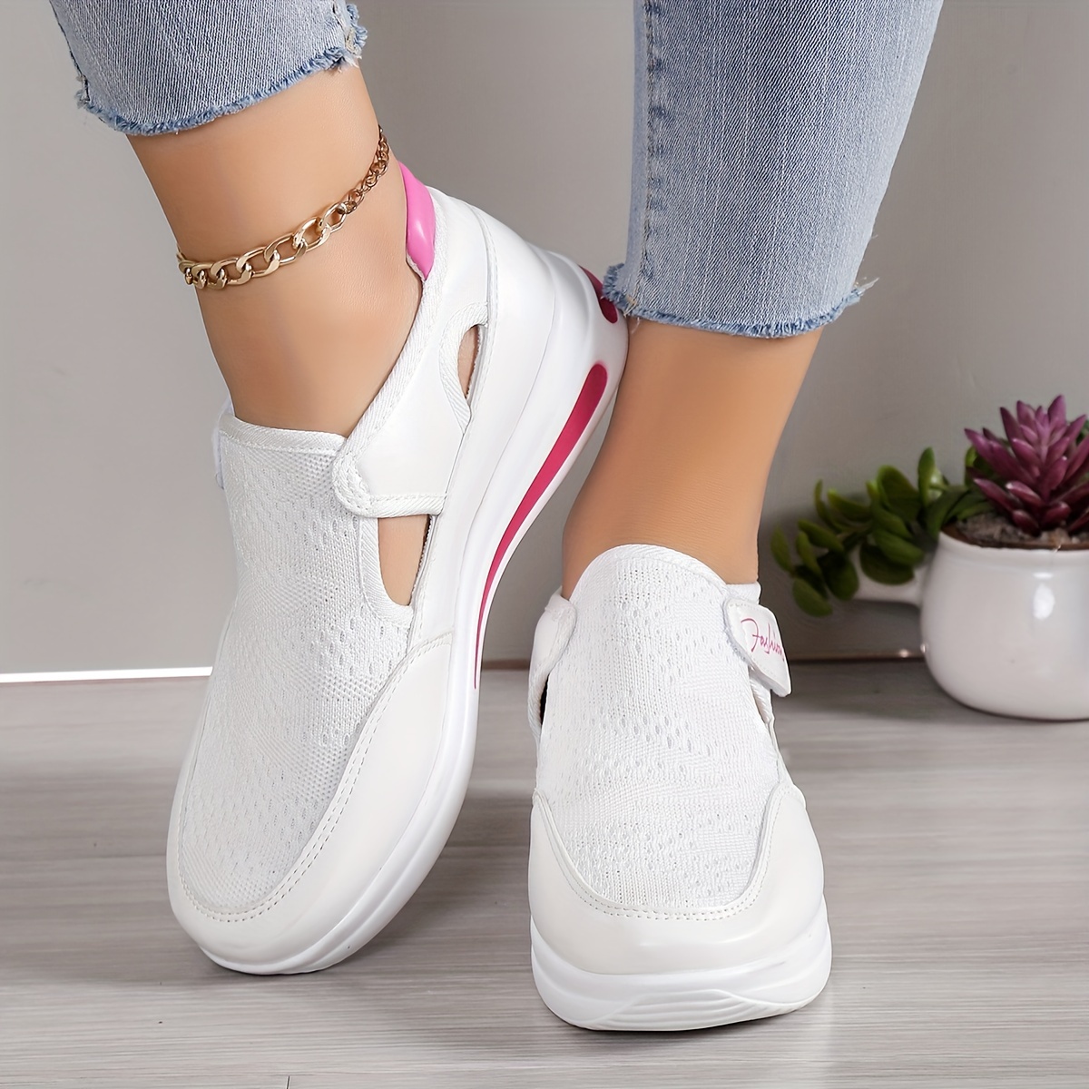 womens breathable mesh sneakers casual low top platform shoes womens comfortable outdoor shoes details 0